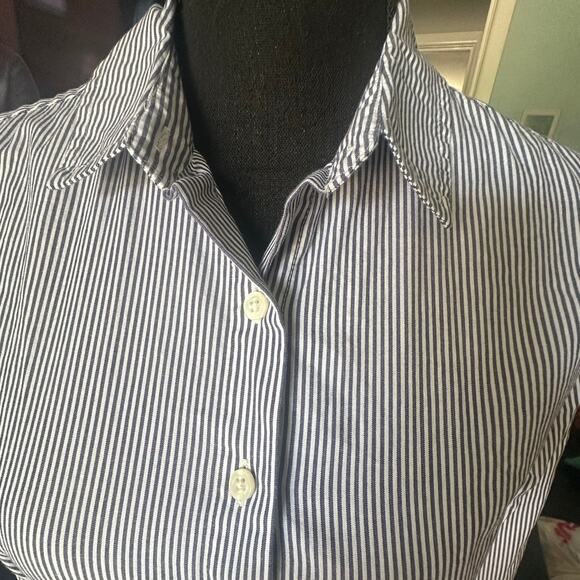 J by J.Crew Tie-Waist Shirt Dress – Blue, Size 8 - Picture 2 of 8